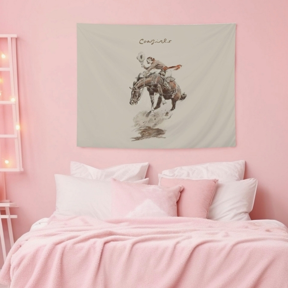 NEW! Cowgirl Wall Tapestry 50x60 - Picture 2 of 3